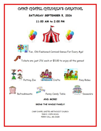 Camp Chapel children's Carnival 2026